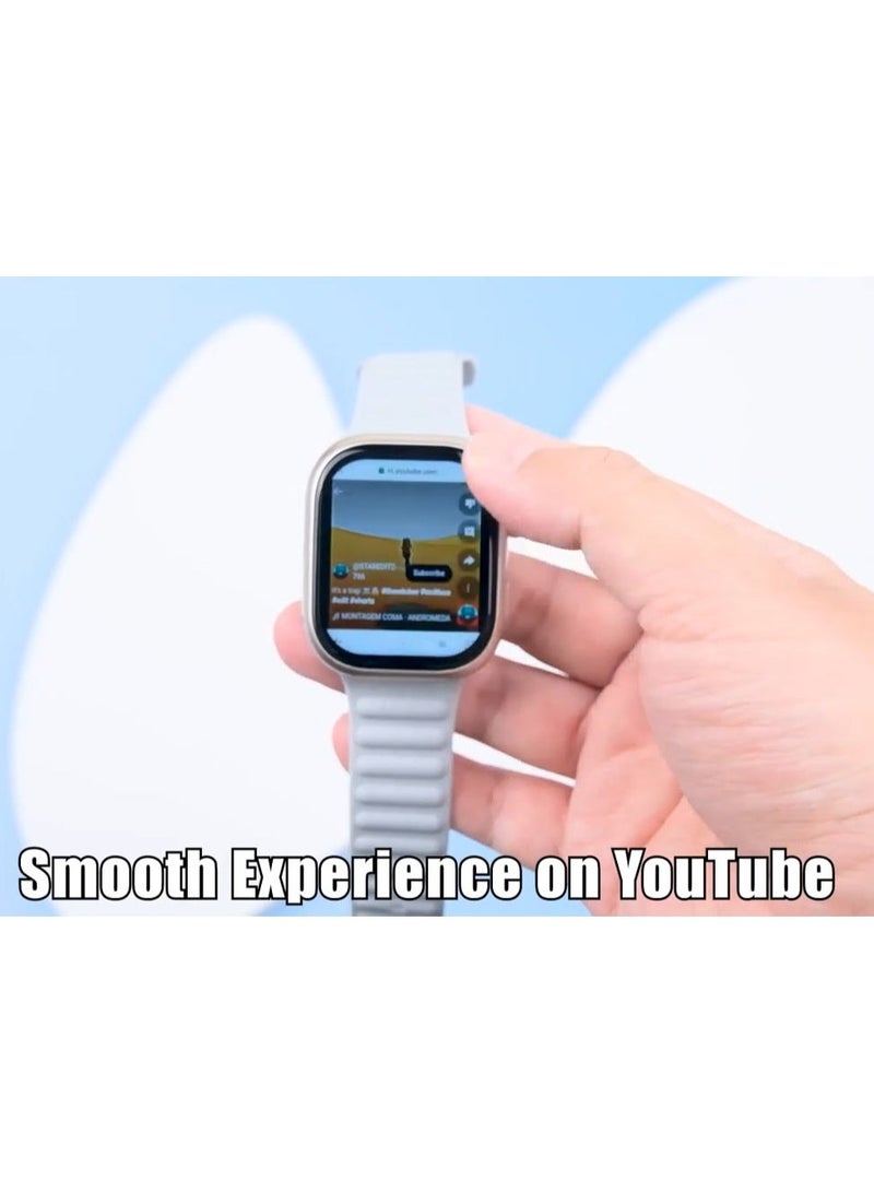 Telzeal TC44 5G Sim Card Support Smart Watch With 2.2” HD Display 3 Straps and Charging Cable Designed for Ladies and Gents Gold - Image 4